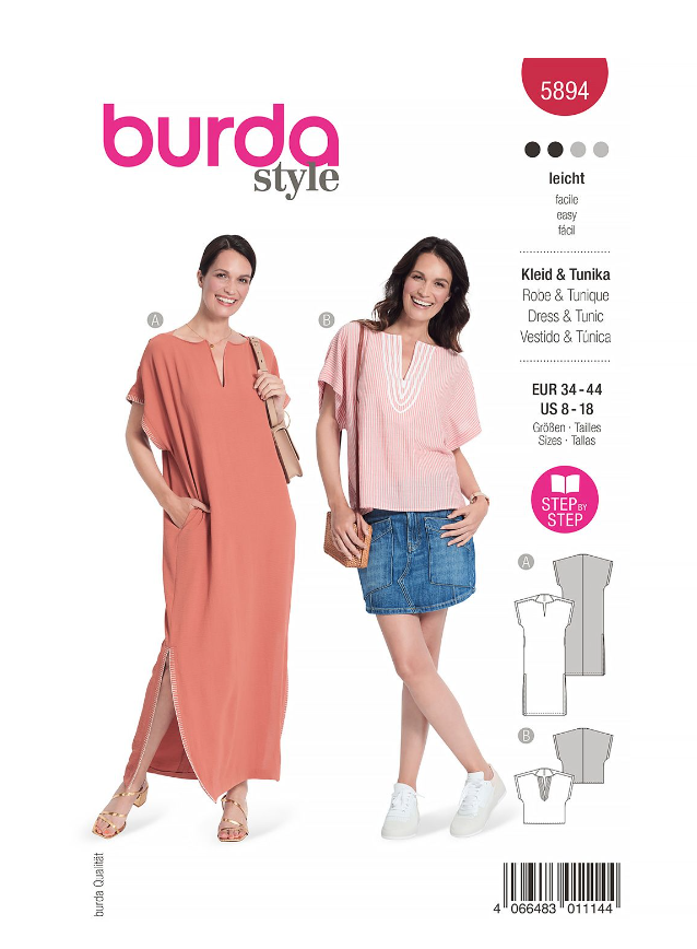 burda Schnitt 5894 "Kleid und Tunika"