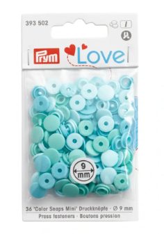 Druckknopf "Color Snaps Mini", Prym Love, 9mm, mint