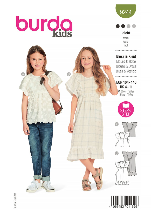 burda Schnitt 9244 " Kleid und Bluse"