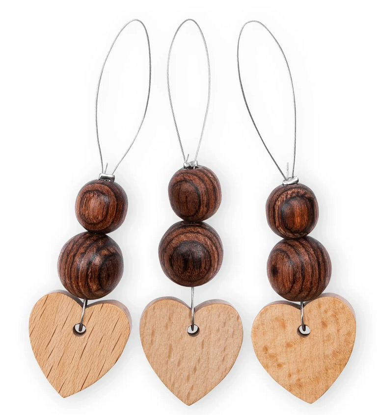 Maschenmarkierer Herz aus Holz (Restposten)