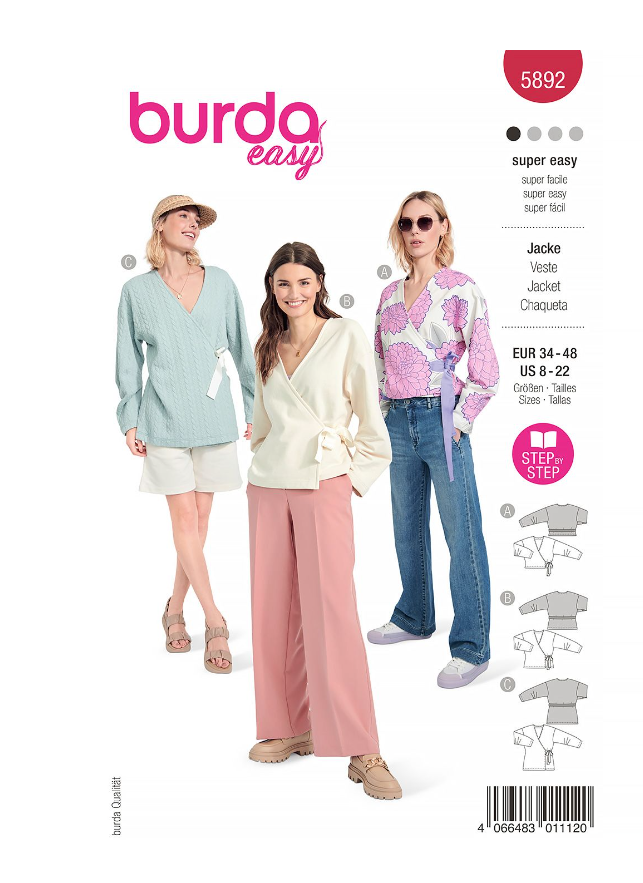 burda Schnitt 5892 "Wickeljacke"