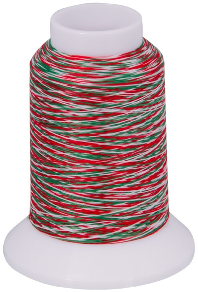 Multicolor Bauschgarn, 1000m (mehrfarbig rot/grün/weiss)