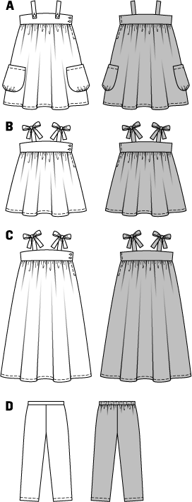burda Schnitt 9437 "Träger-Kleid und Hose"