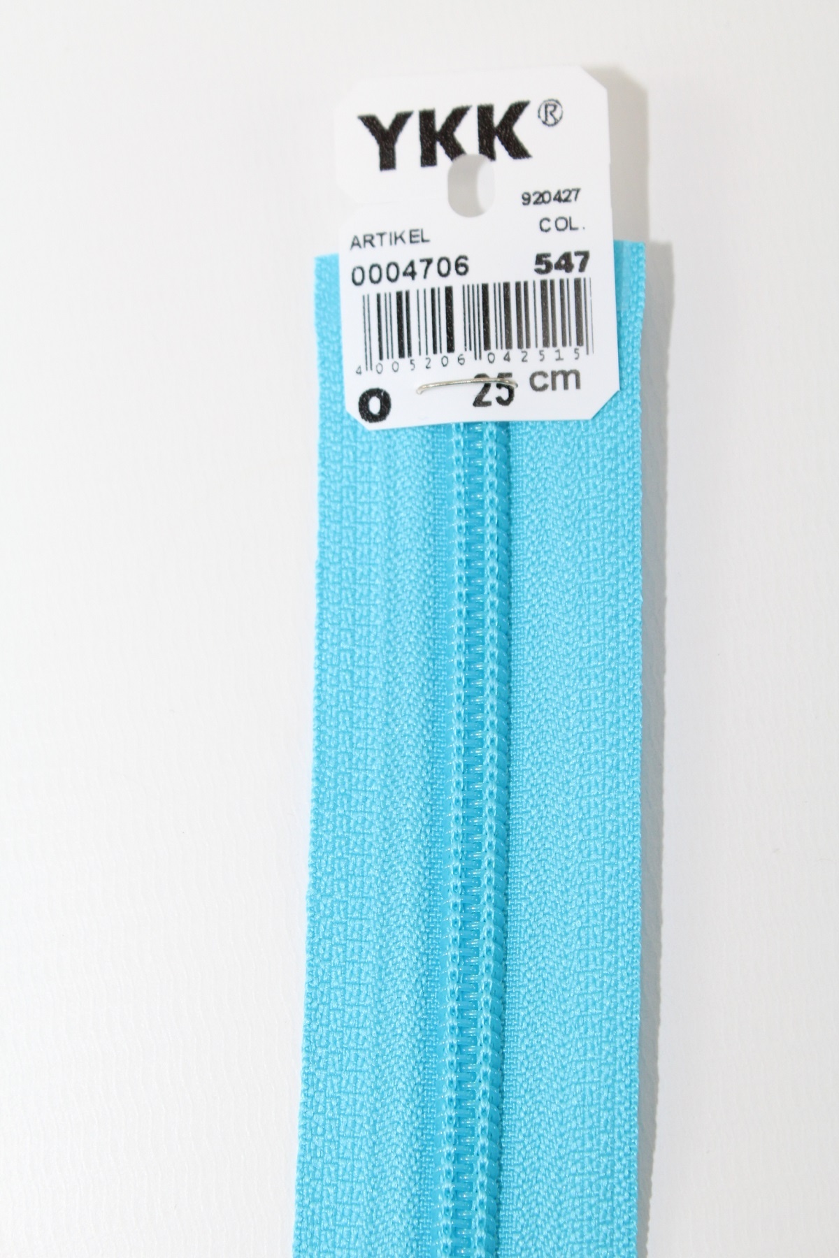 YKK - Reissverschlüsse 25 cm - 80 cm, teilbar, wasserblau
