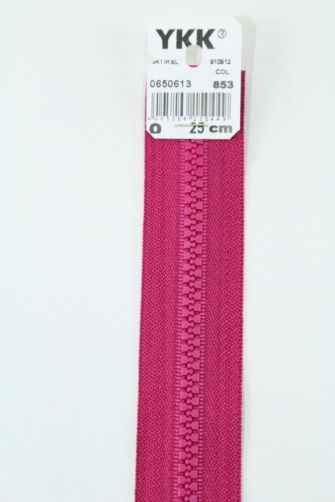 YKK - Reissverschlüsse 25 cm - 80 cm, teilbar, bordeauxviolett