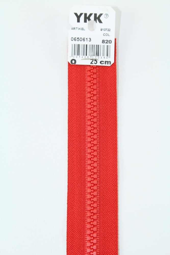 YKK - Reissverschlüsse 25 cm - 80 cm, teilbar, hochrot