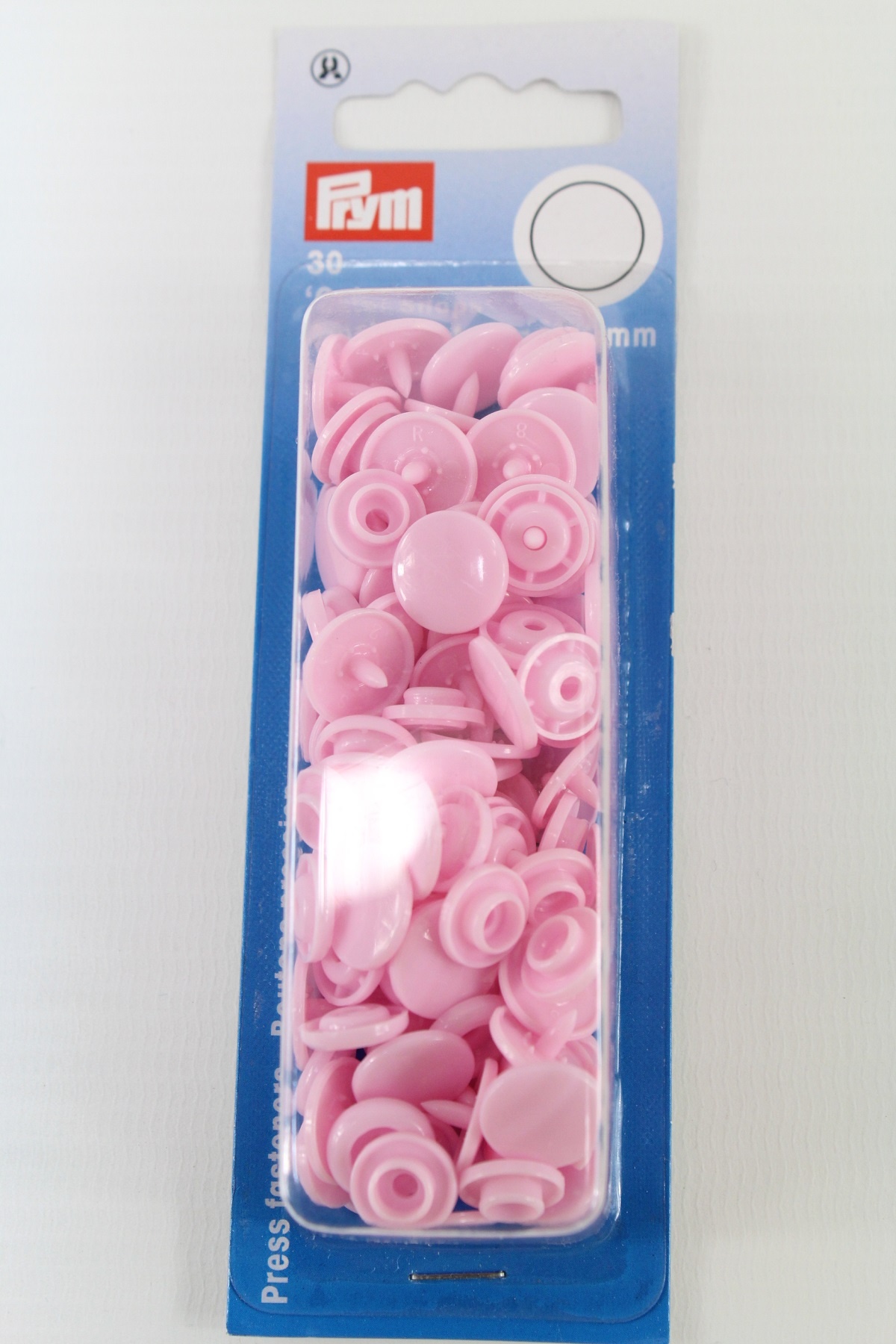 30 Nähfrei-Druckknöpfe "Color Snaps", rund, 12,4mm, rosa