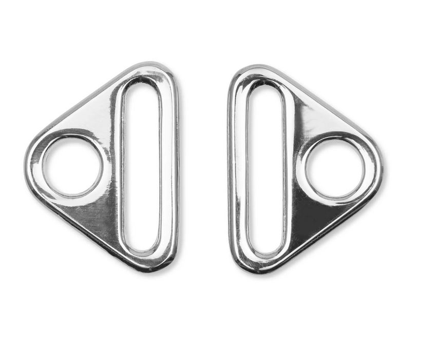 Triangel-Ringe mit Steg, 25mm, silberfarbig