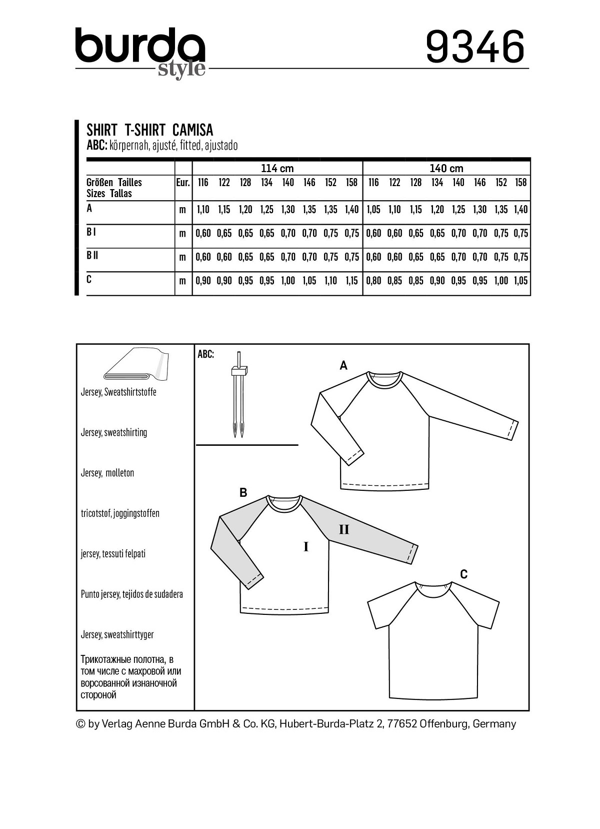 burda Schnitt 9346 "Shirt"