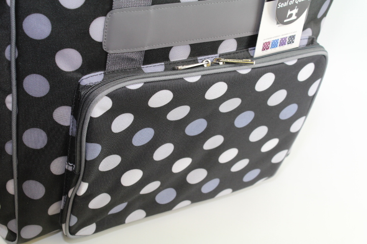 Overlock Tasche XL schwarz mit Punkten (44Hx37Tx41Bcm) von BabySnap