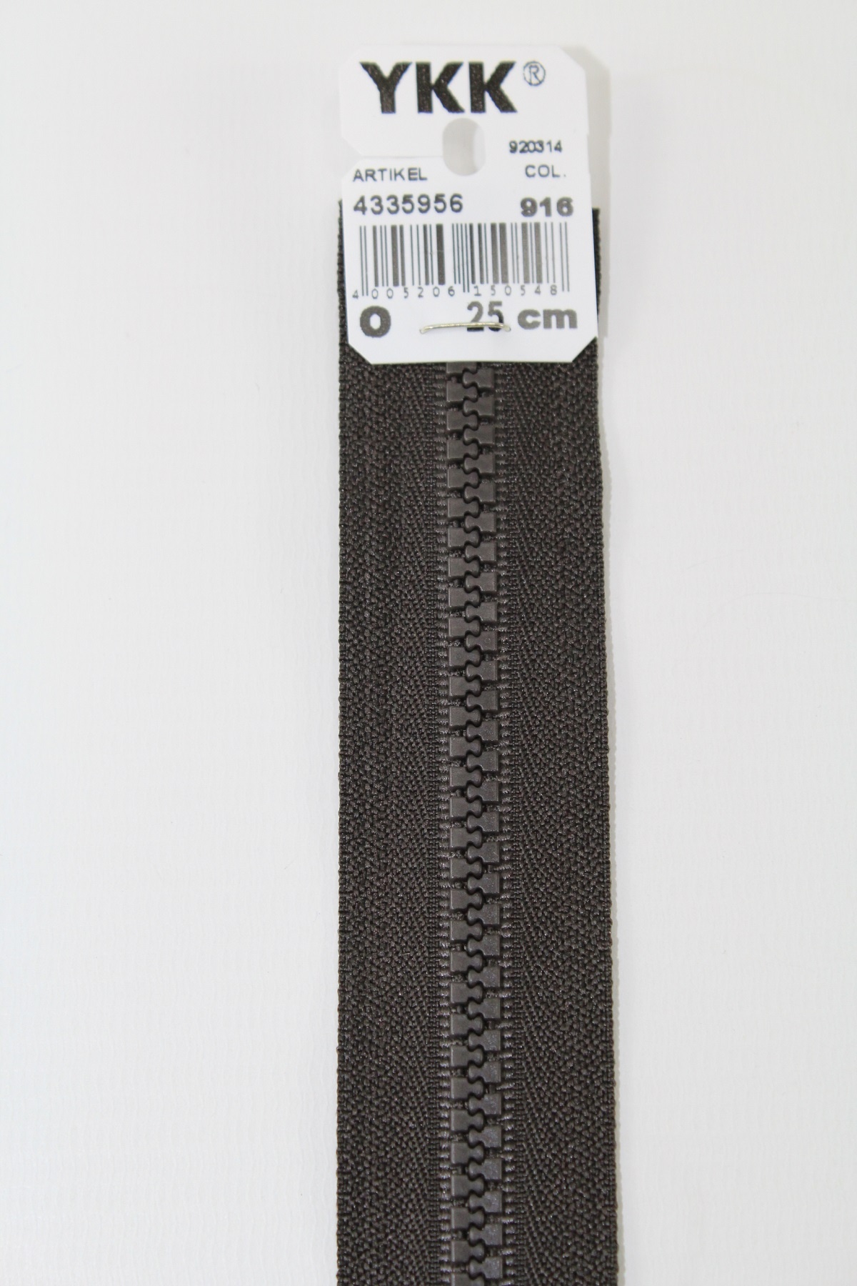 YKK - Reissverschlüsse 25 cm - 80 cm, teilbar, schwarzbraun