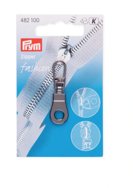 Fashion-Zipper, Öse, gunmetal