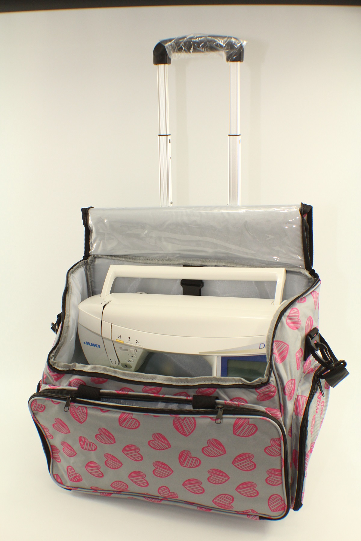 Nähmaschinen Trolley mit Herzen (Maße: ca.44 x 22 x 36cm)