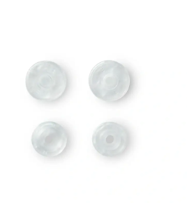 30 Nähfrei-Druckknöpfe "Color Snaps", rund, 12,4mm, transparent glänzend