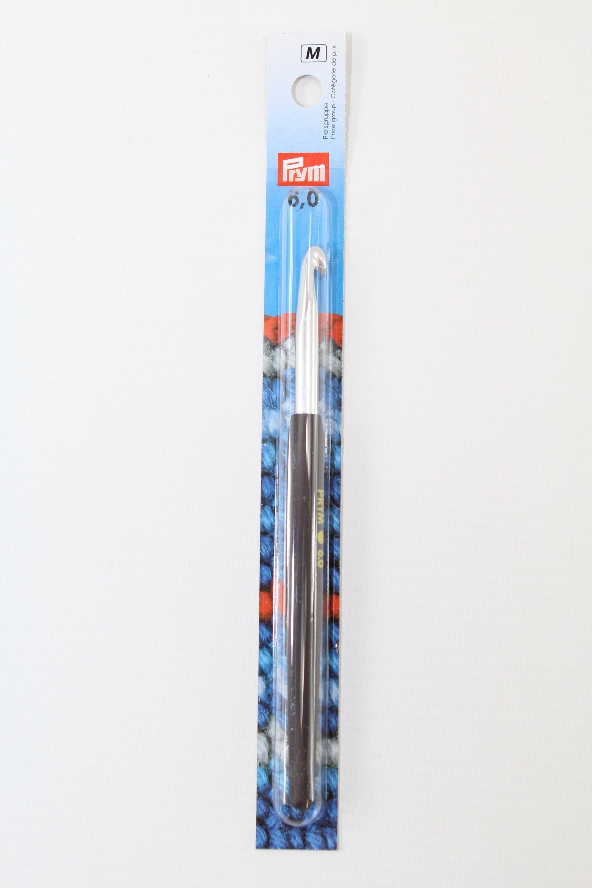 Wollhäkelnadeln Soft-Griff, 14cm, 6,00mm, silberfarbig