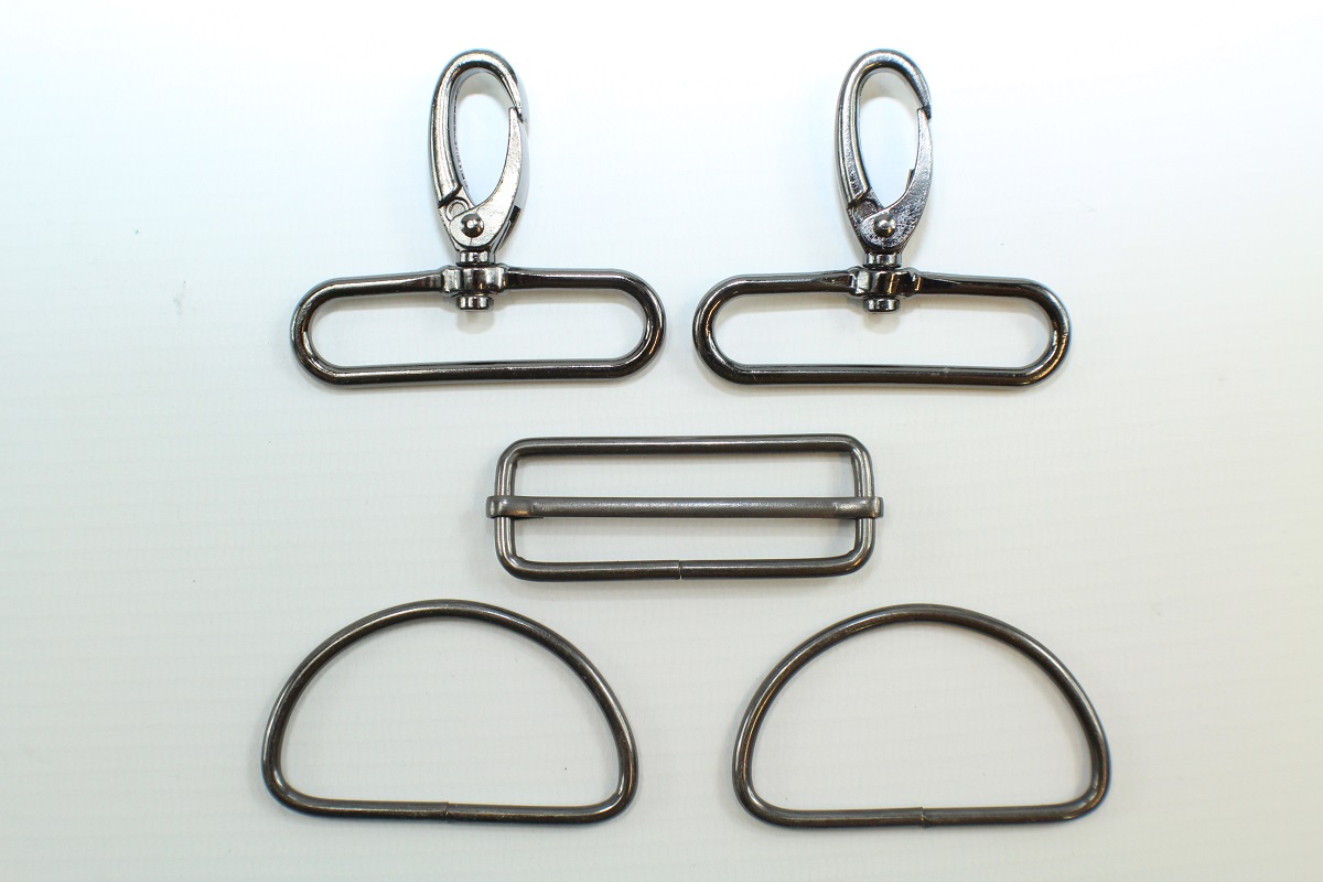 Taschen-Set gunmetal 5cm