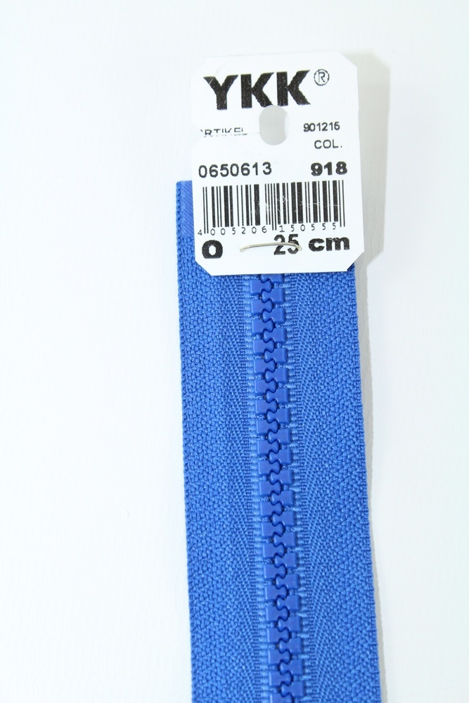 YKK - Reissverschlüsse 25 cm - 80 cm, teilbar, königsblau