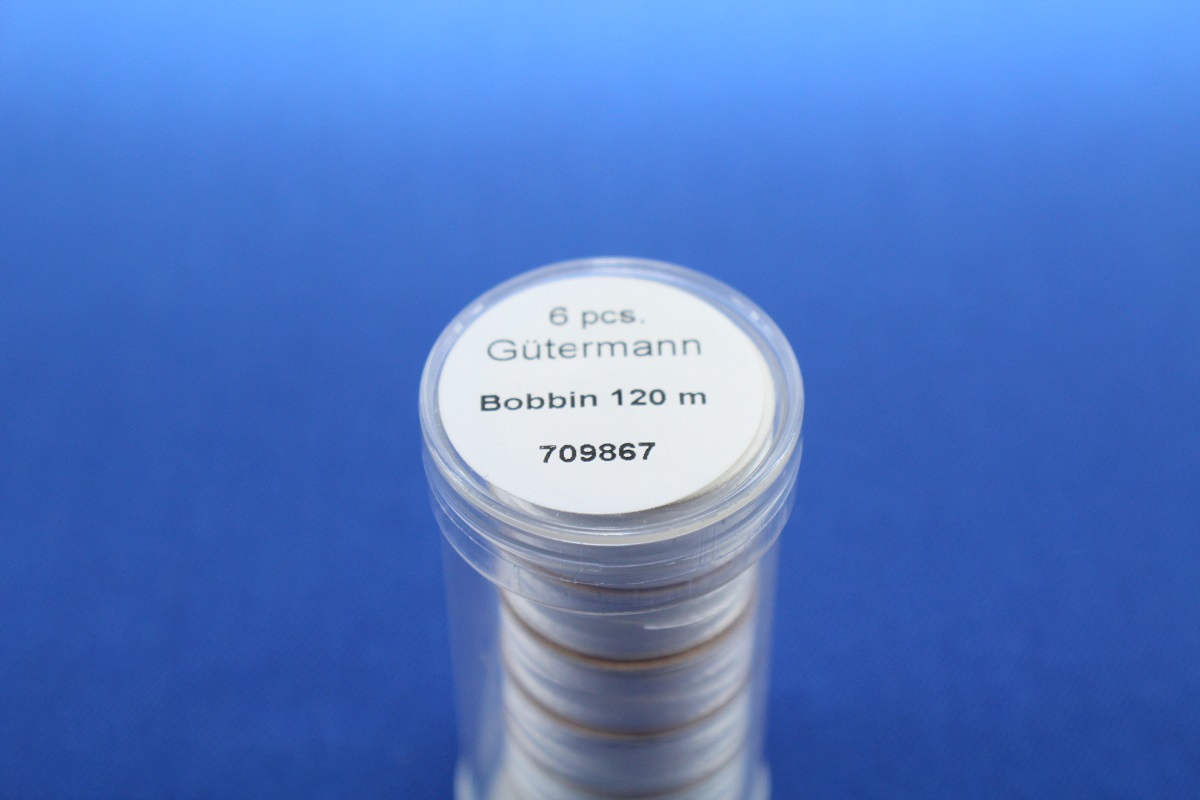 Gütermann Sulky Bobbin weiss (6x 120m)