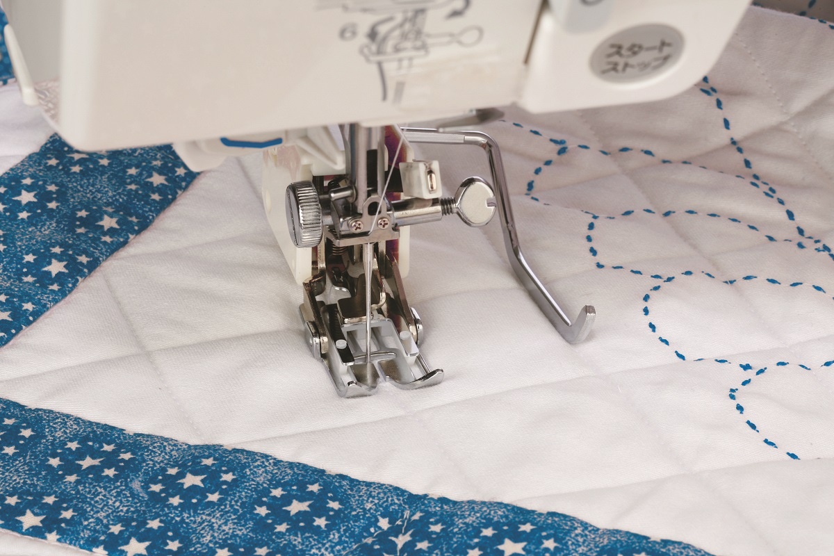 ELNA / JANOME Obertransportfuss mit Führungslineal für 580 und 580+