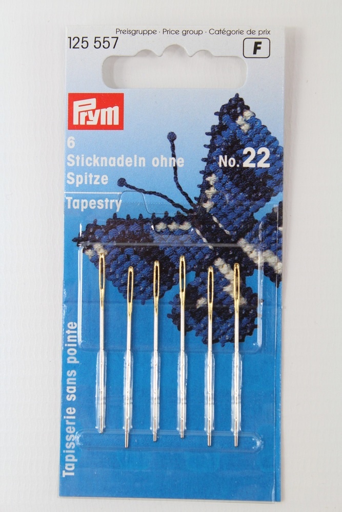 6 Sticknadeln ohne Spitze No. 22