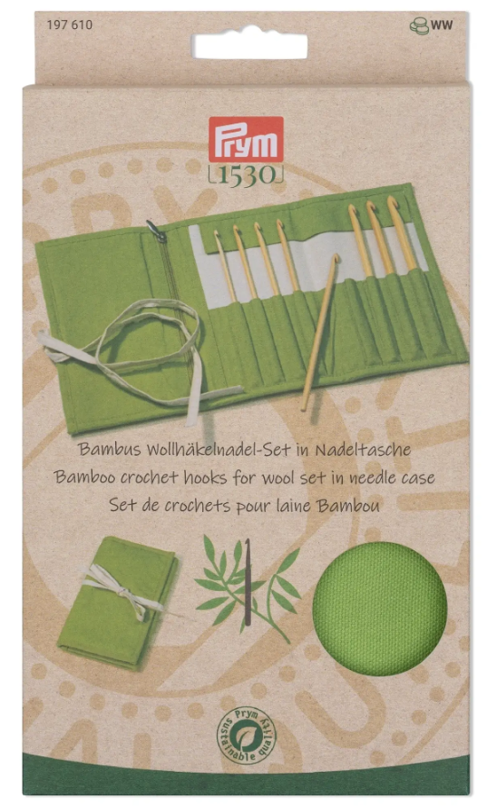 Wollhäkelnadel Set, Bambus 3,5-8,0mm