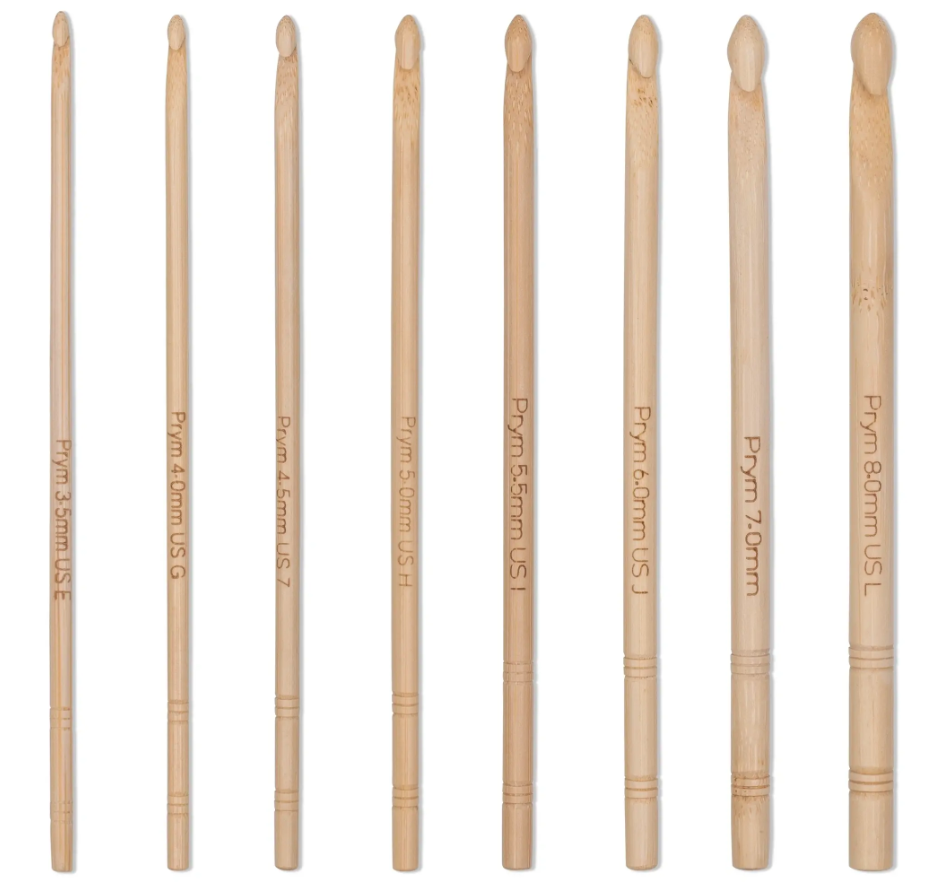 Wollhäkelnadel Set, Bambus 3,5-8,0mm