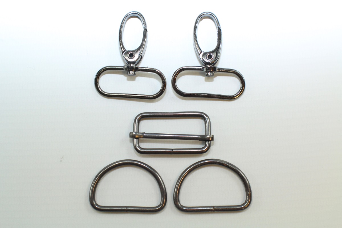 Taschen-Set gunmetal 3cm