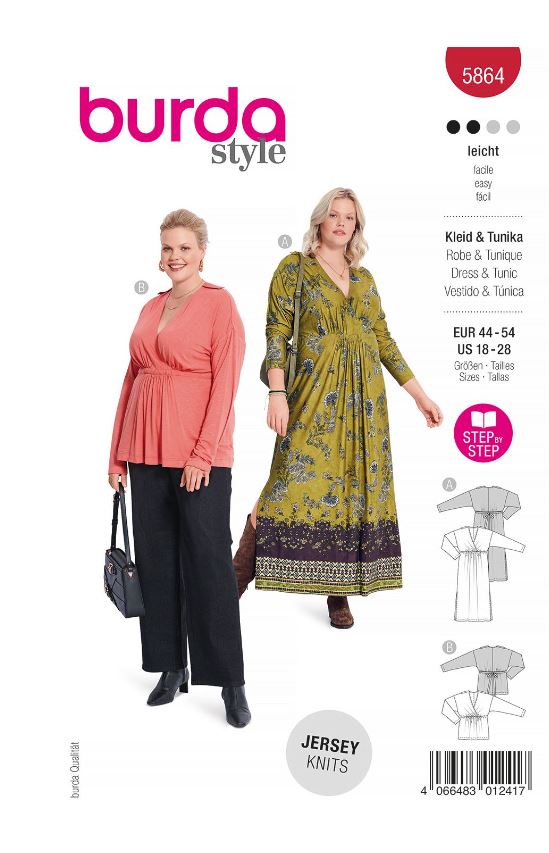 burda Schnitt 5864 "Tunika und Kleid"