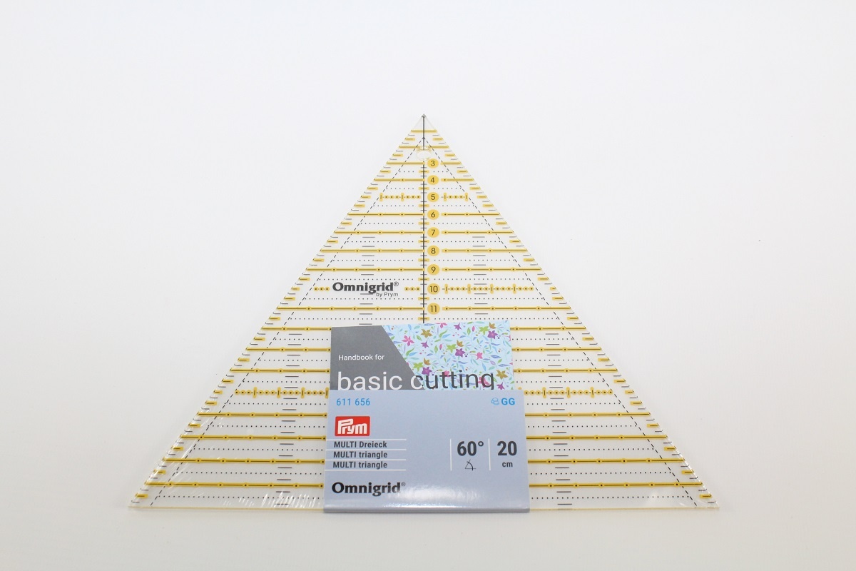 Patchwork-Lineal 60° Dreieck Multi 20 cm