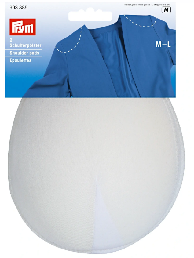 Schulterpolster Raglan, schwarz