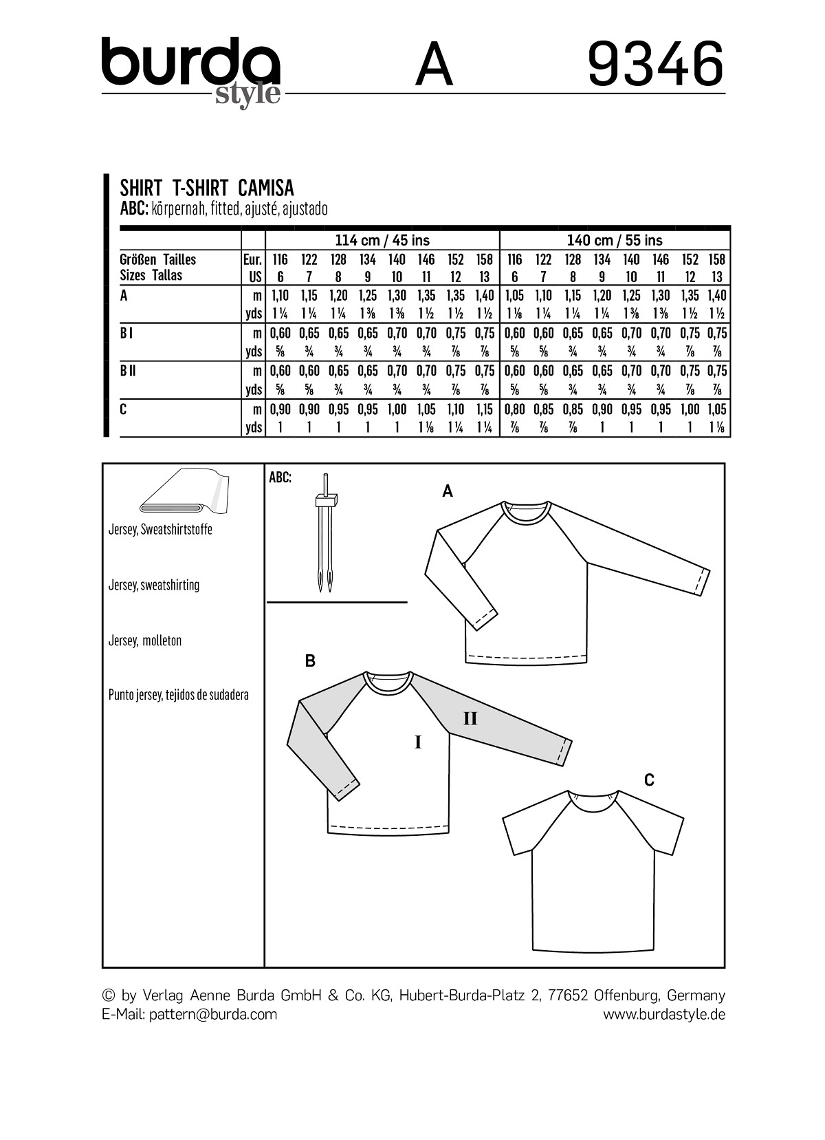 burda Schnitt 9346 "Shirt"