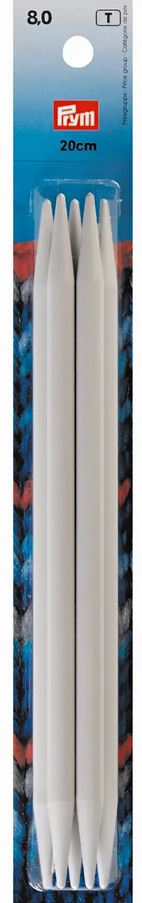 Strumpfstricknadeln, 20cm, 8,00mm, grau