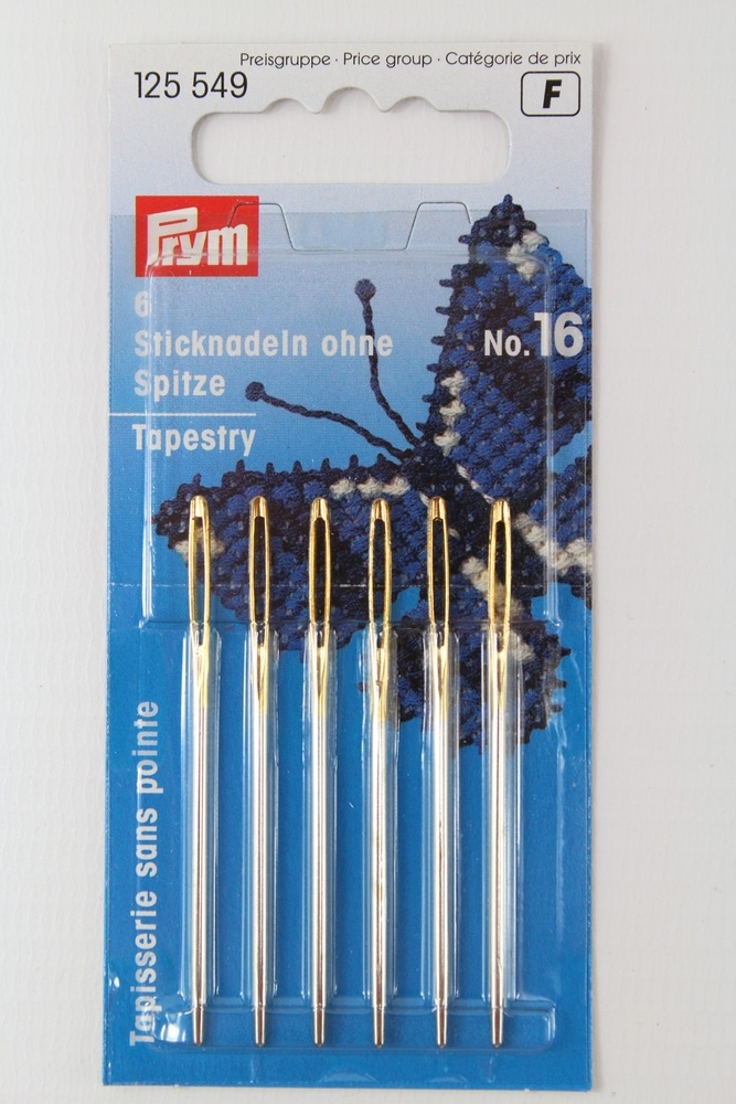 6 Sticknadeln ohne Spitze No. 16
