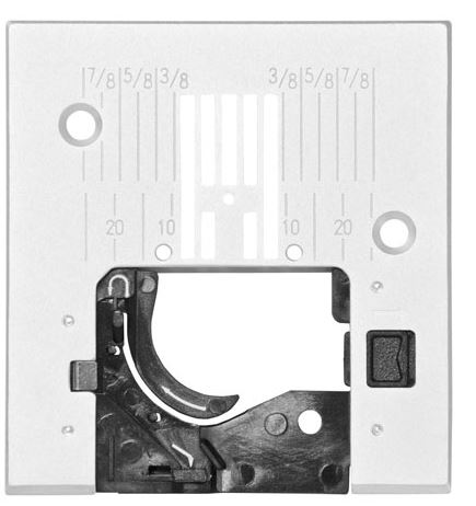 Original PFAFF Rundlochstichplatte mit Inch-Markierung (passport 2.0)