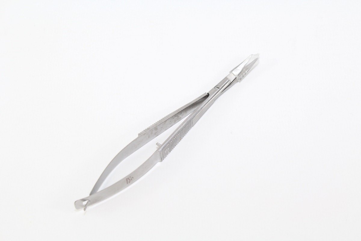 Pinzettenschere Fadenschere (gebogen)