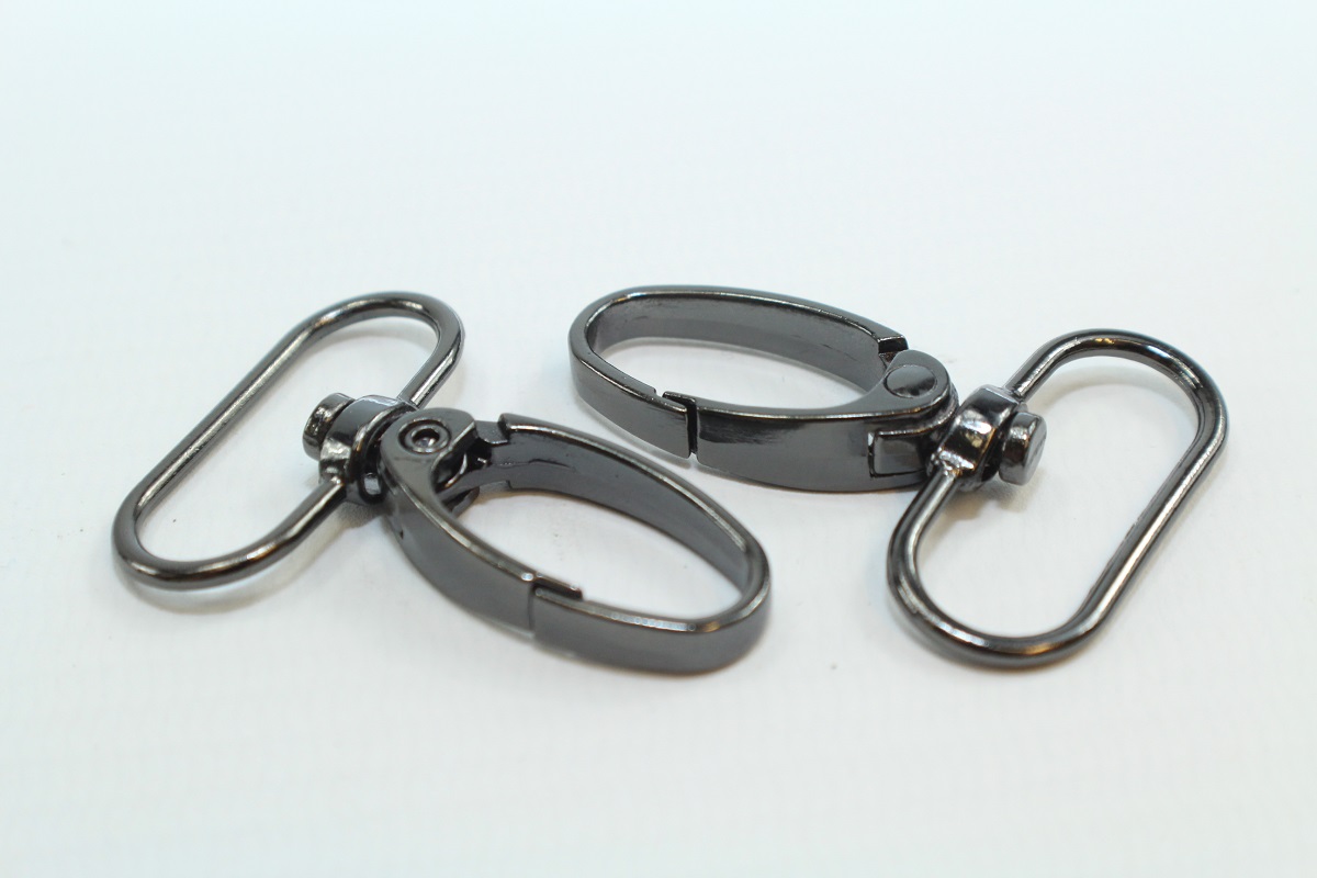 Taschen-Set gunmetal 2,5cm