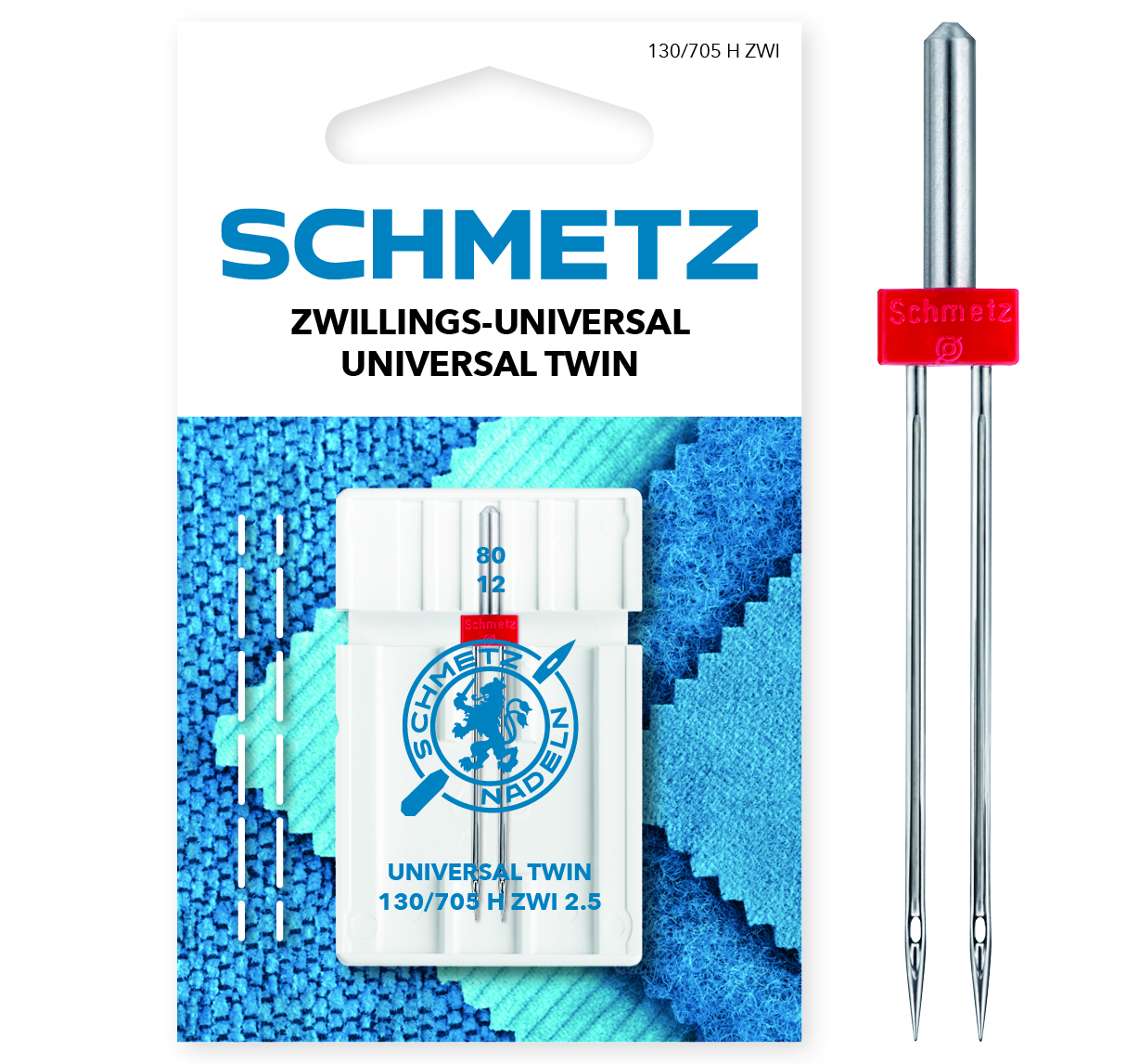 Schmetz Zwillingsnadel Universal 130/705 H ZWI 2,5/80