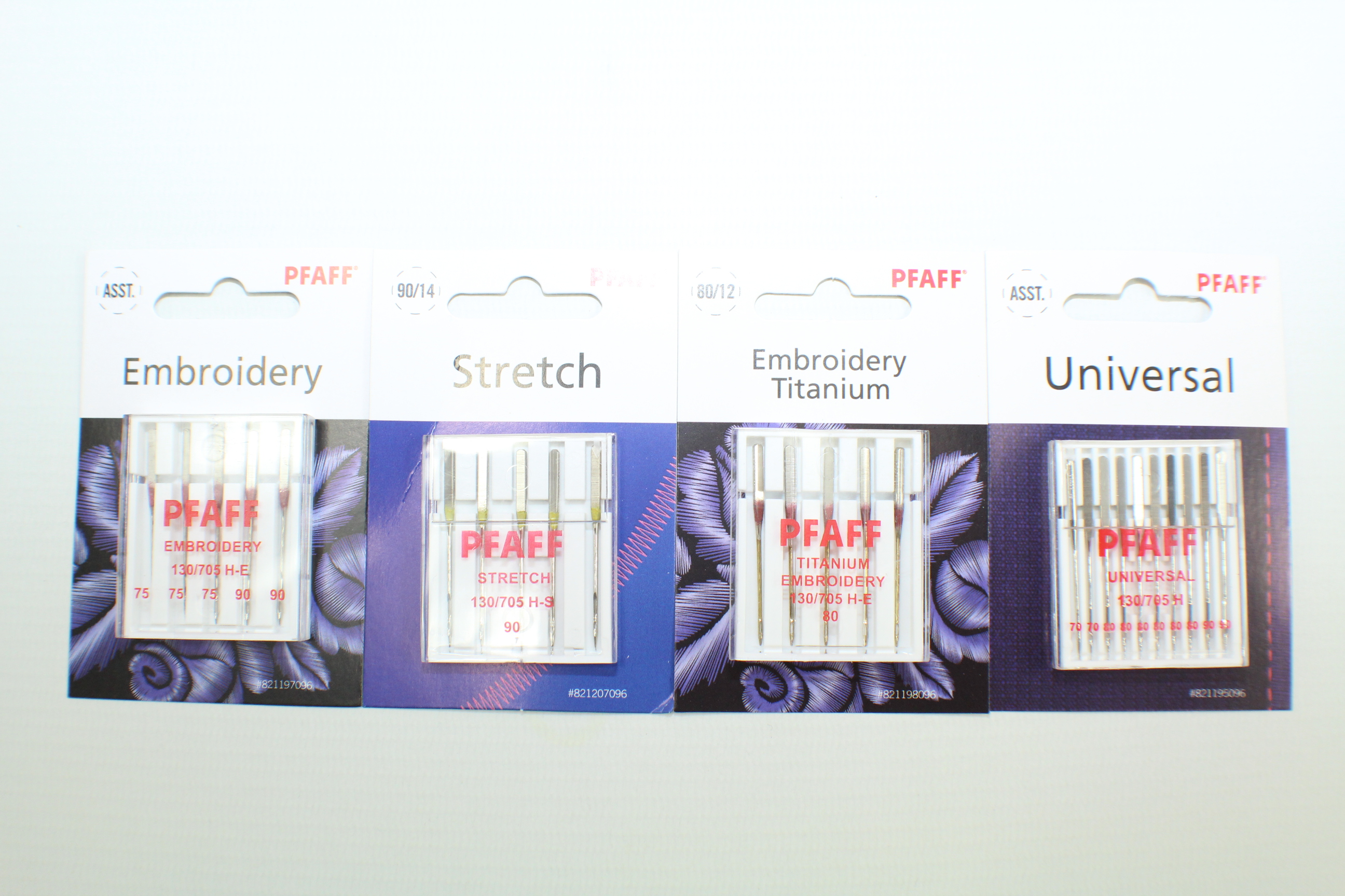 Original PFAFF Nadelset 2  Der 4-er Pack Universal , Embroidery, Embr. Titanium, Str