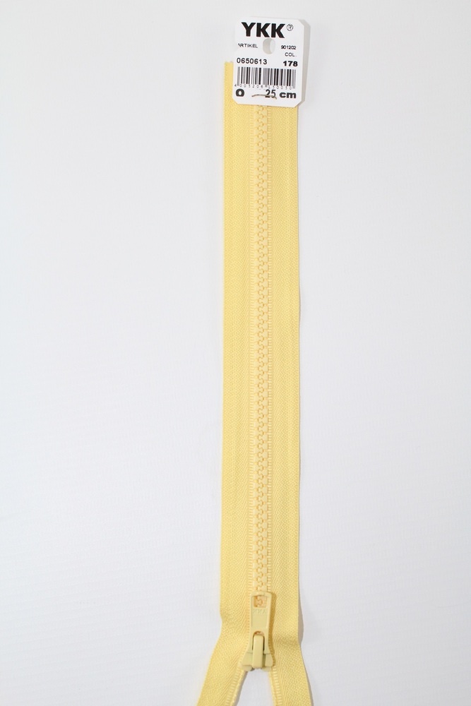 YKK - Reissverschlüsse 25 cm - 80 cm, teilbar, lemon