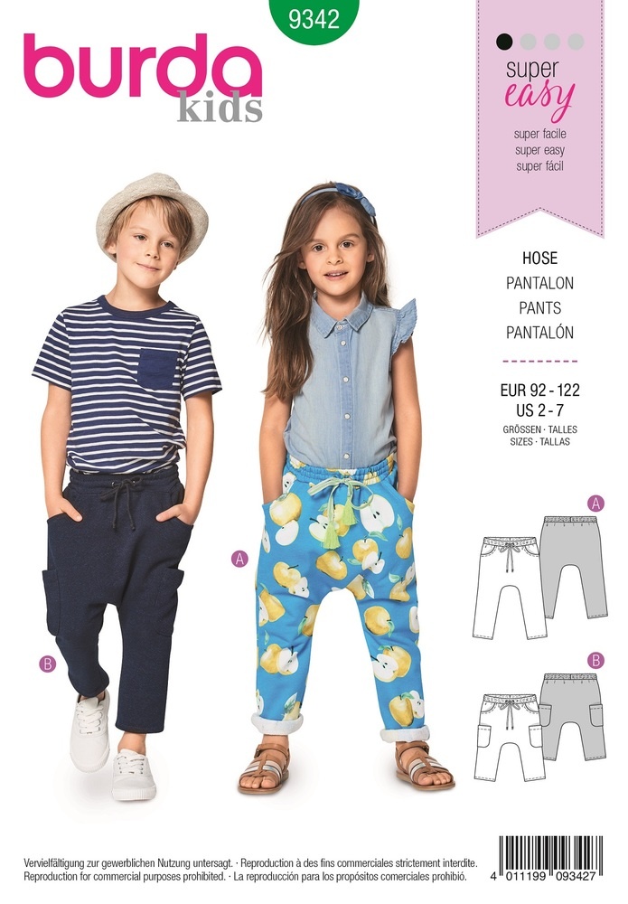 burda Schnitt 9342 "Jogging-Hosen"