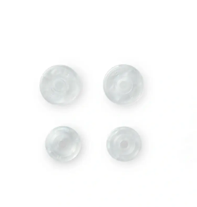 30 Nähfrei-Druckknöpfe "Color Snaps", rund, 12,4mm, transparent matt