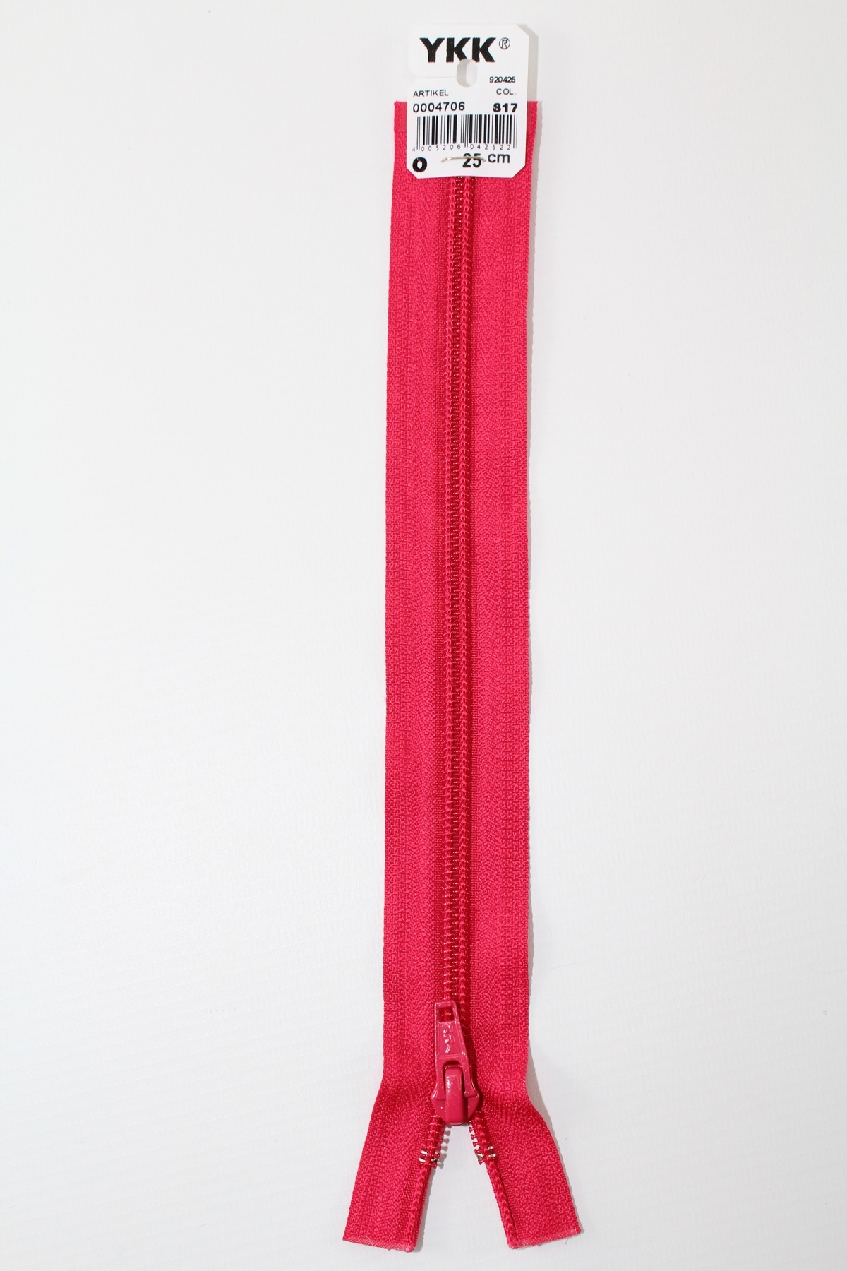 YKK - Reissverschlüsse 25 cm - 80 cm, teilbar, dunkelpink