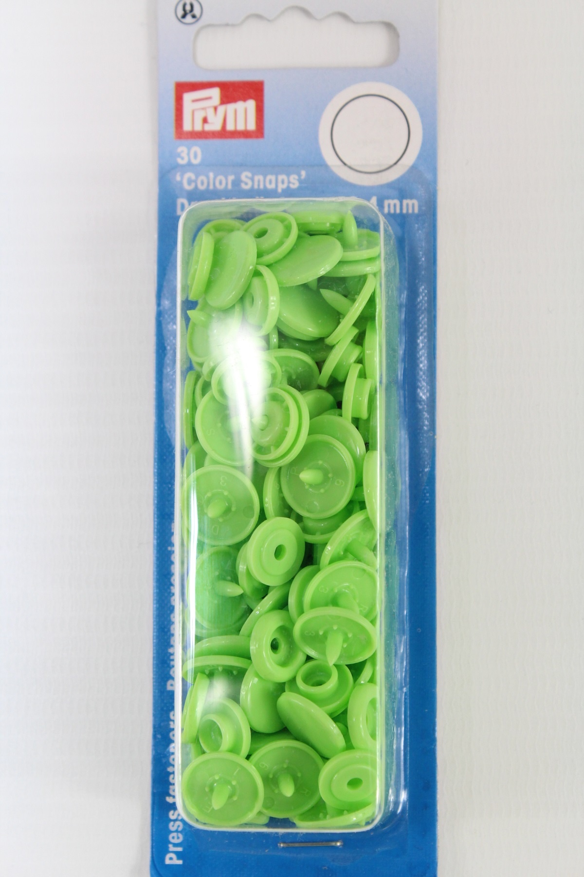 30 Nähfrei-Druckknöpfe "Color Snaps", rund, 12,4mm, apfel