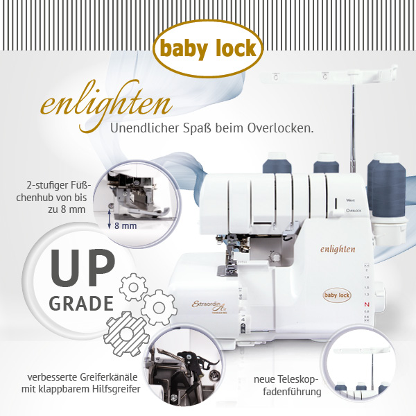 Baby Lock enlighten  aktuelle upgrade Version