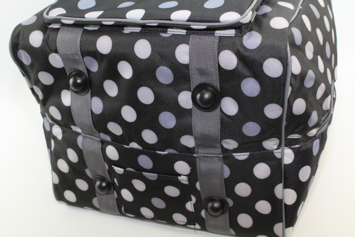 Overlock Tasche XL schwarz mit Punkten (44Hx37Tx41Bcm) von BabySnap