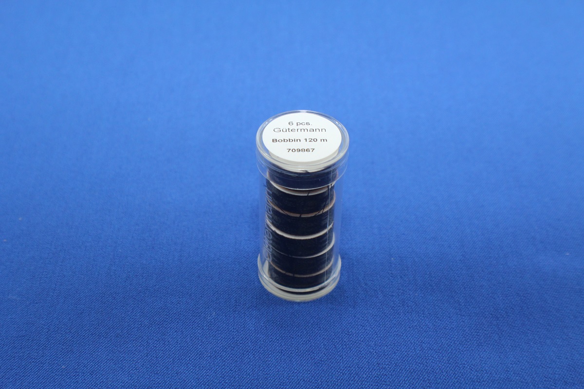 Gütermann Sulky Bobbin schwarz(6x 120m)