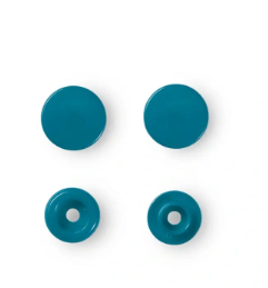 30 Nähfrei-Druckknöpfe "Color Snaps", rund, 12,4mm, dunkeltürkis
