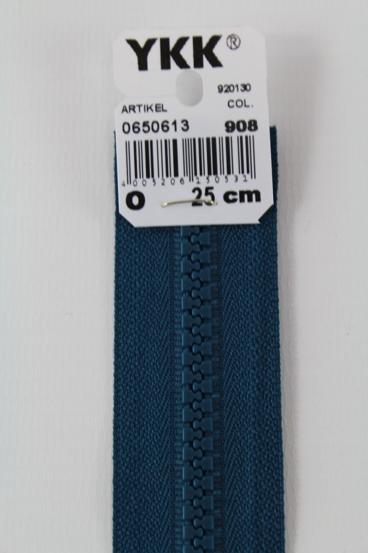 YKK - Reissverschlüsse 25 cm - 80 cm, teilbar, petrol